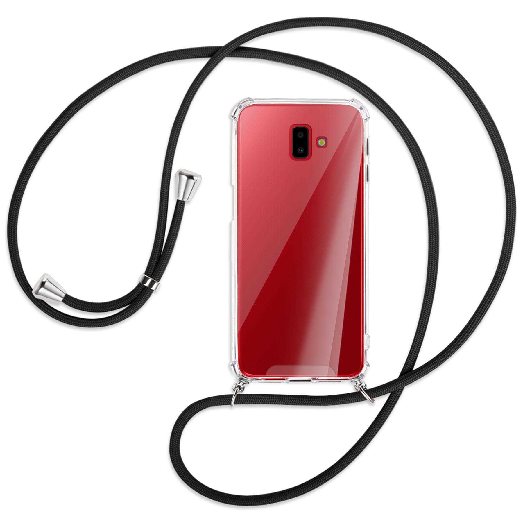 Collier pour Samsung Galaxy J6 Plus noir (A) Etui Coque silicone